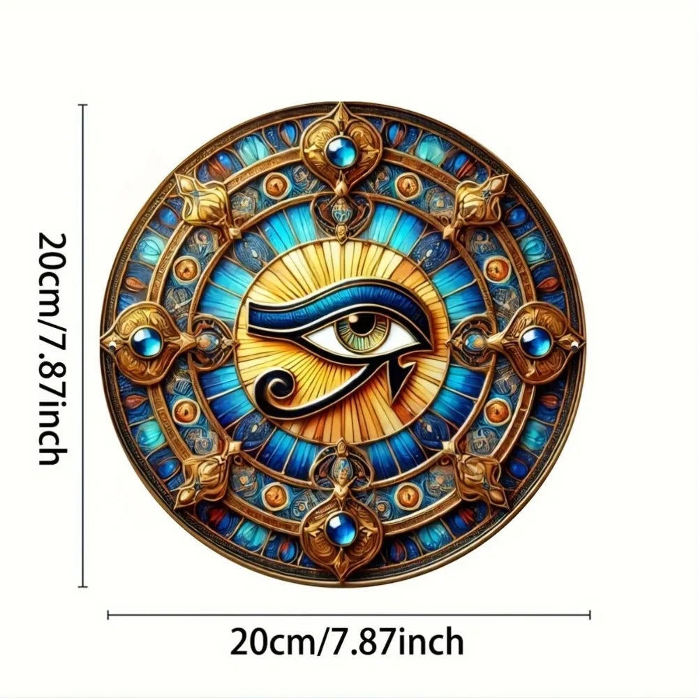 HELLOYOUNG Eye Of Horus Round Iron Wall Decor For Home