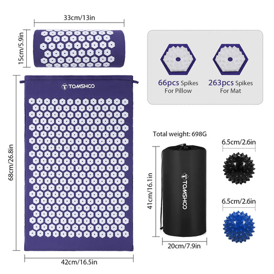 Acupressure Massage Mat And Pillow Set