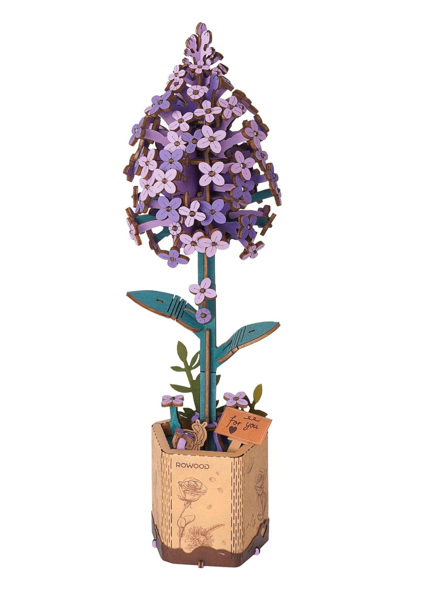 Robotime Wooden Flower Bouquet DIY Puzzle Gifts For Friends