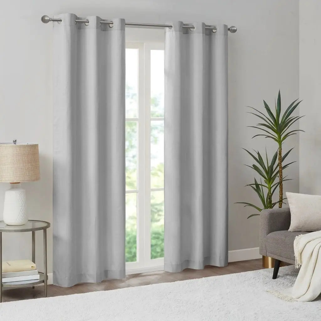 Madison Park Galen Basketweave Room Darkening Curtains