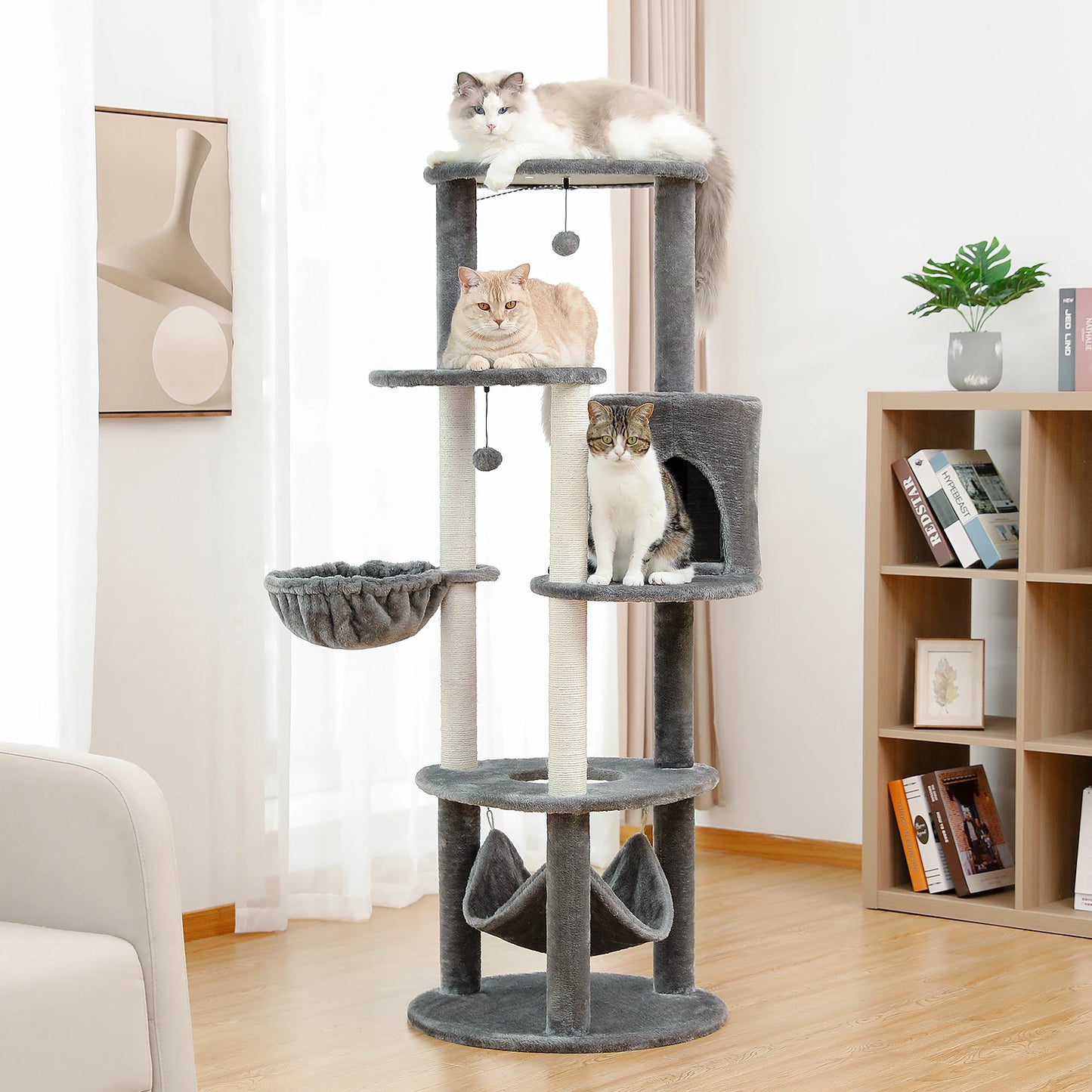 PAWZ Road Cat Tree Tower Multi Level Scratching Post Indoor