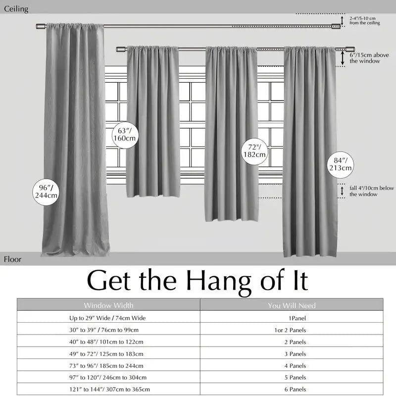 Jinchan Herringbone Grommet Curtains For Living Room