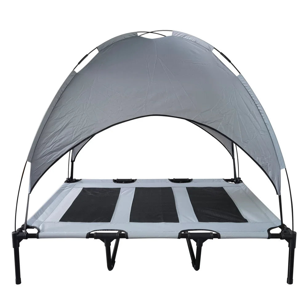 Dog Bed with Canopy Portable Anti Slip Elevated Cot