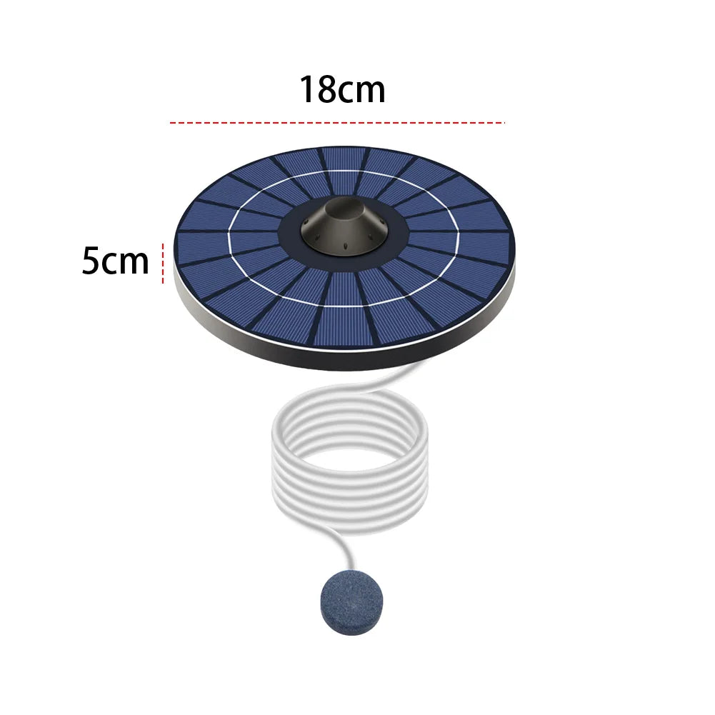 Bubble Oxygenator Solar Floating Pond Aerator With Air Pump