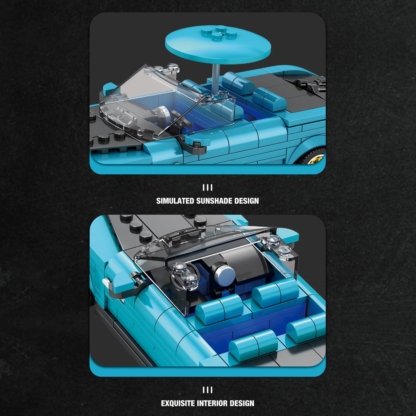 RR Boat Tail Sports Car Building Kit for Adults Kids