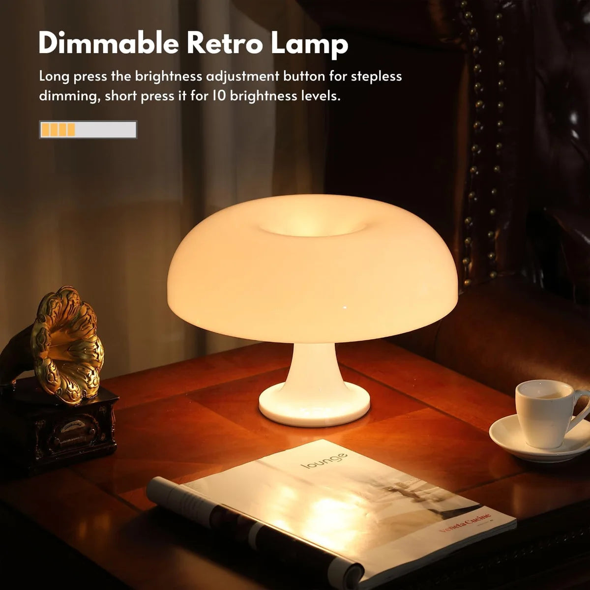 Mushroom Lamp Modern Room Lighting For Bedroom Decor