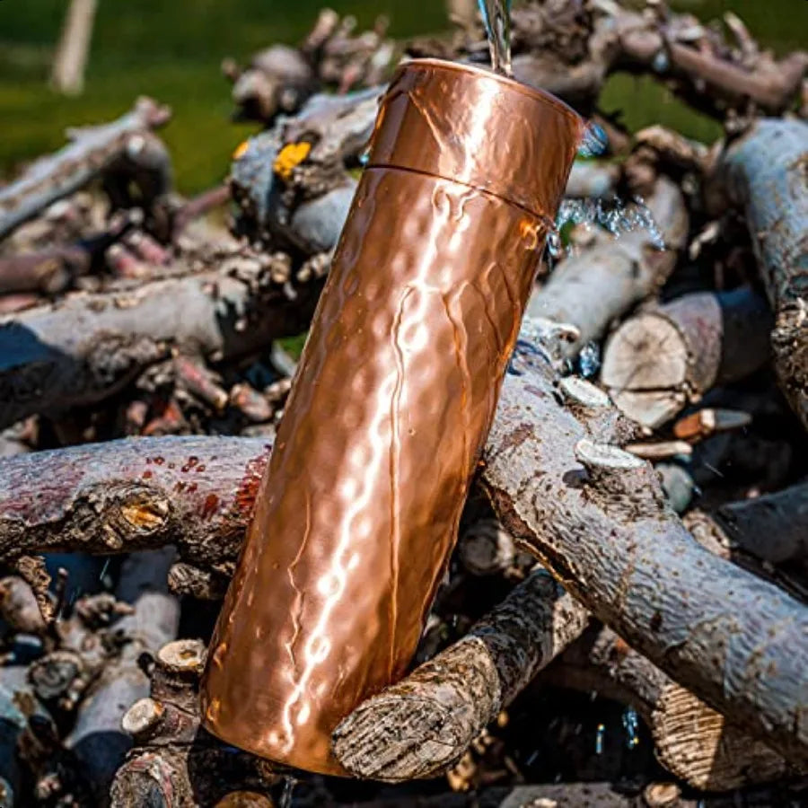 Care Hammered Copper Water Bottle Modern Design For Drinking