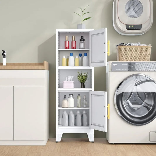 Hign-concerned Metal Bathroom Storage Cabinet With Adjustable Shelves