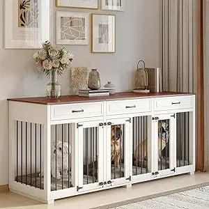 Hign-concerned Dog Crate Furniture Indoor Wooden Kennel