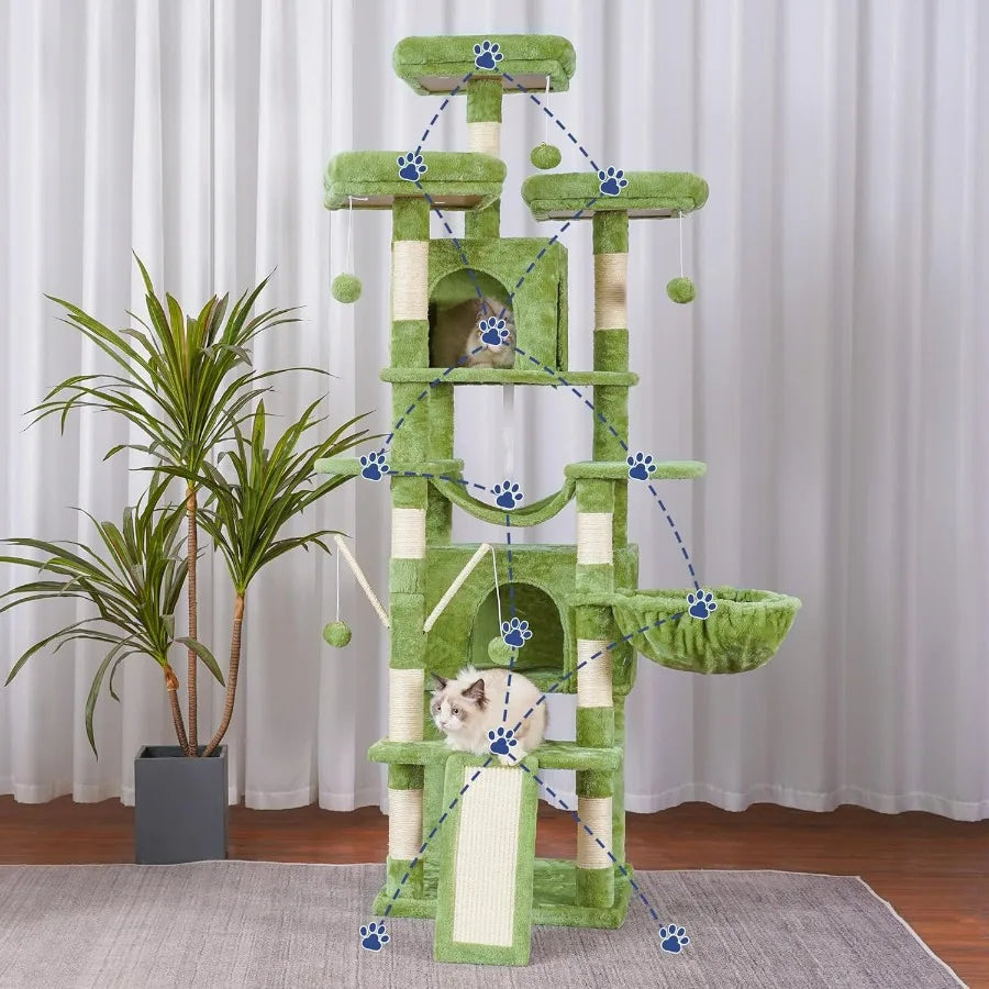Indoor Cat Tree With Multi Levels And Cozy Perches Condos