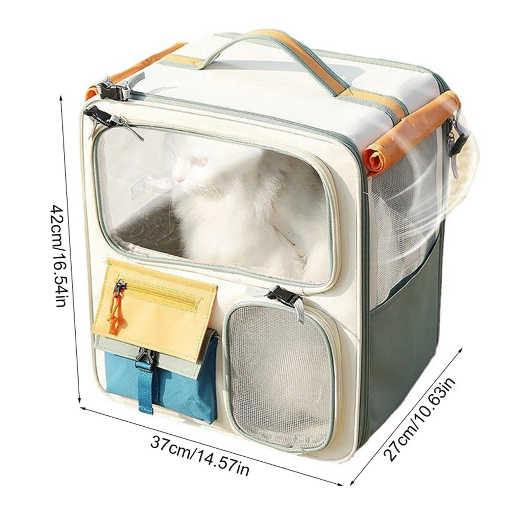 Shunmaii Dog Cat Travel Carrier Backpack Ventilated Mesh