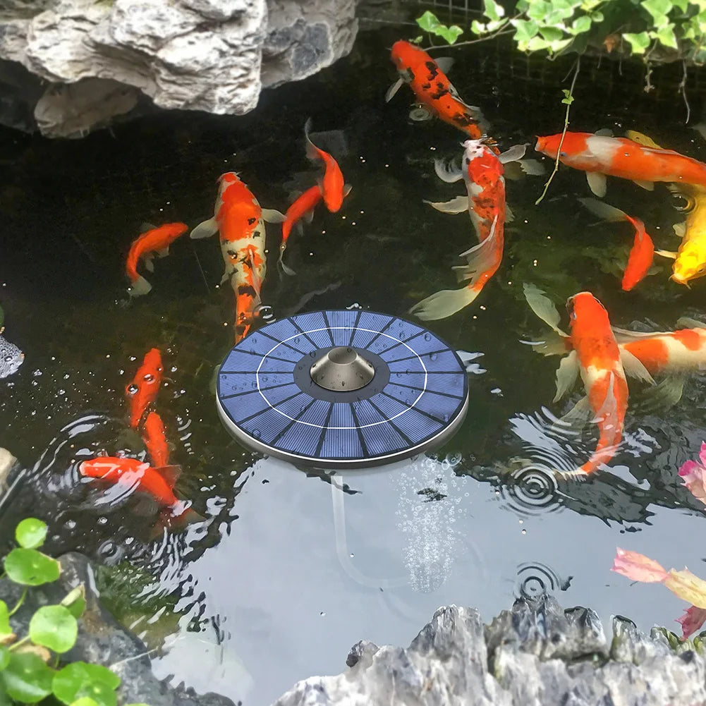 Bubble Oxygenator Solar Floating Pond Aerator With Air Pump