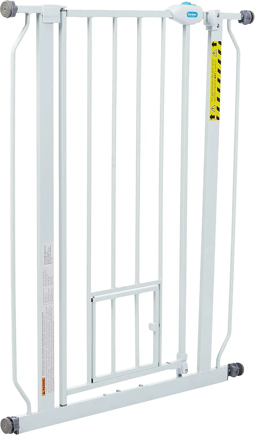 Walk Through Pet Gate With Small Pet Door Mounting Kit
