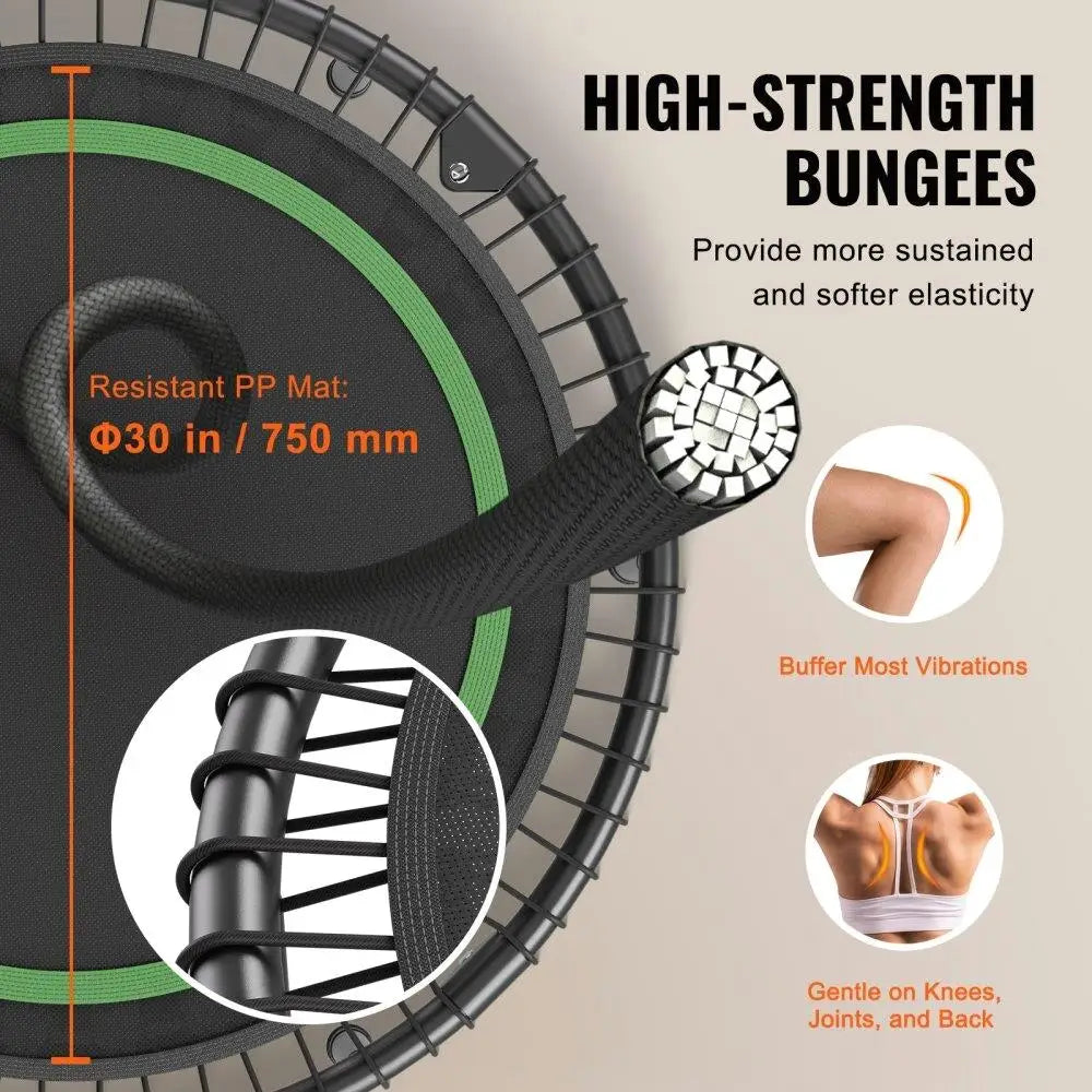 Foldable Mini Trampoline For Adults With Handle Rebounder