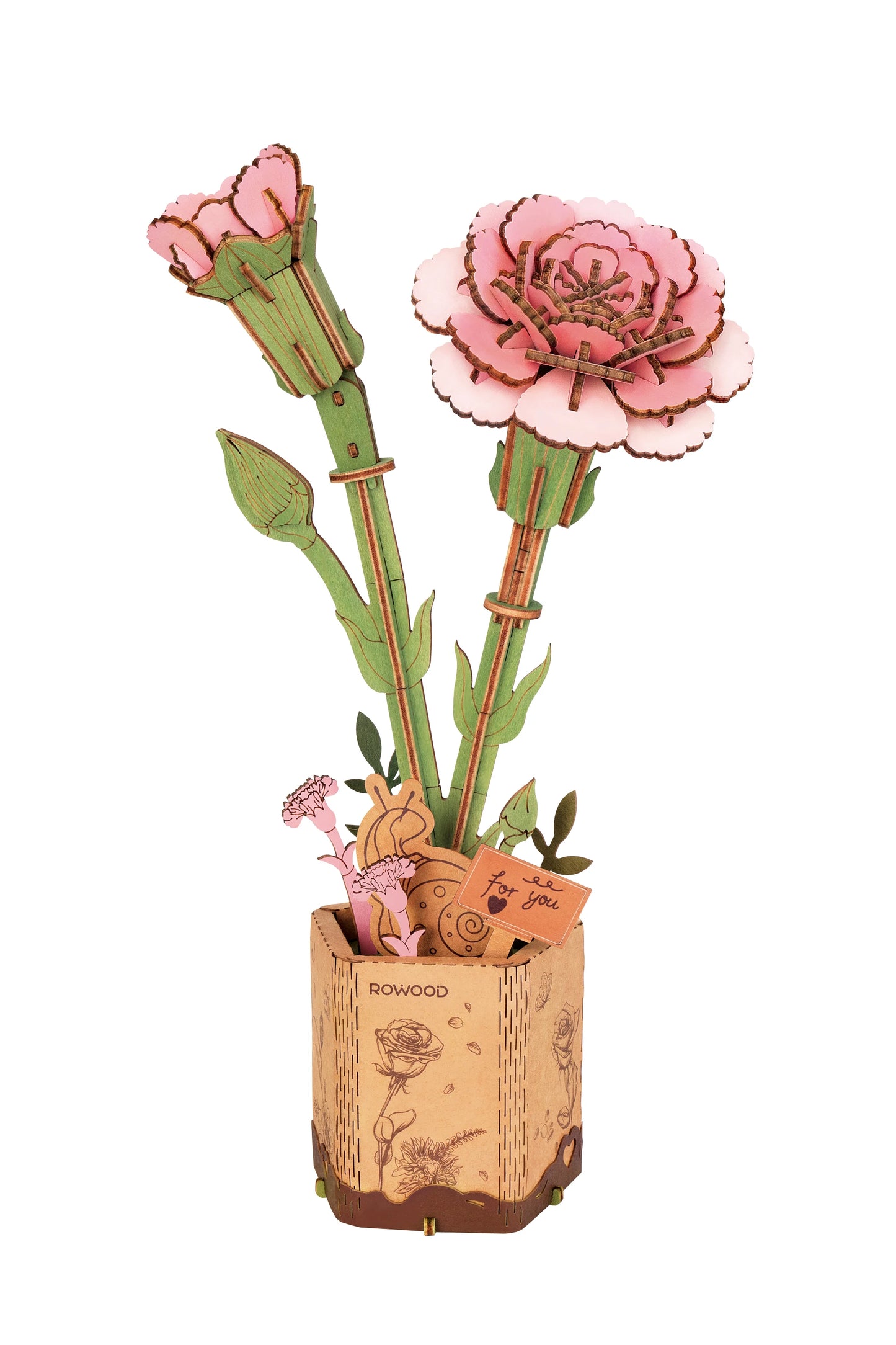 Robotime Wooden Flower Bouquet DIY 3D Puzzle Gift Decor
