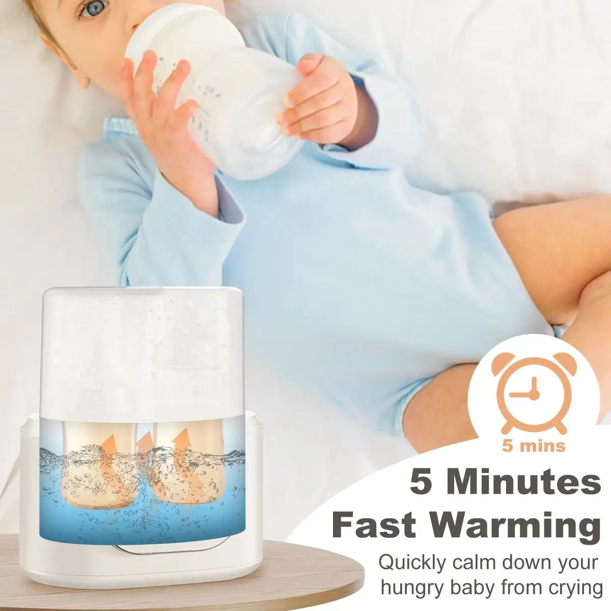 Baby Bottle Warmer Dual Fast Heating Timer