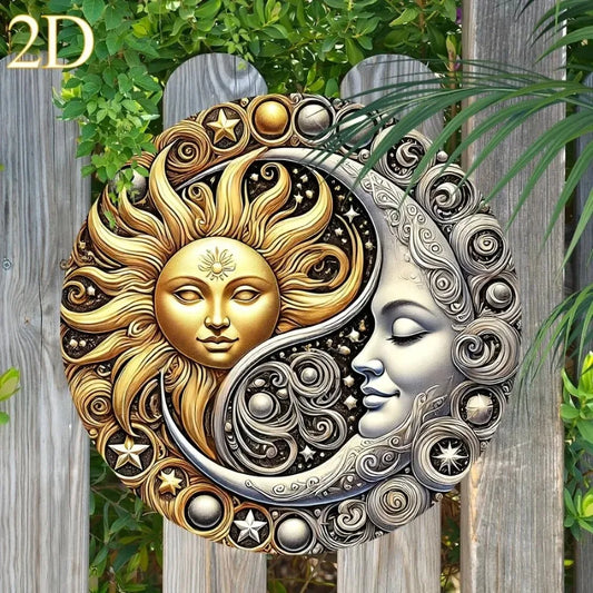 HELLOYOUNG NebulaGleam Iron Wall Decor Celestial Art