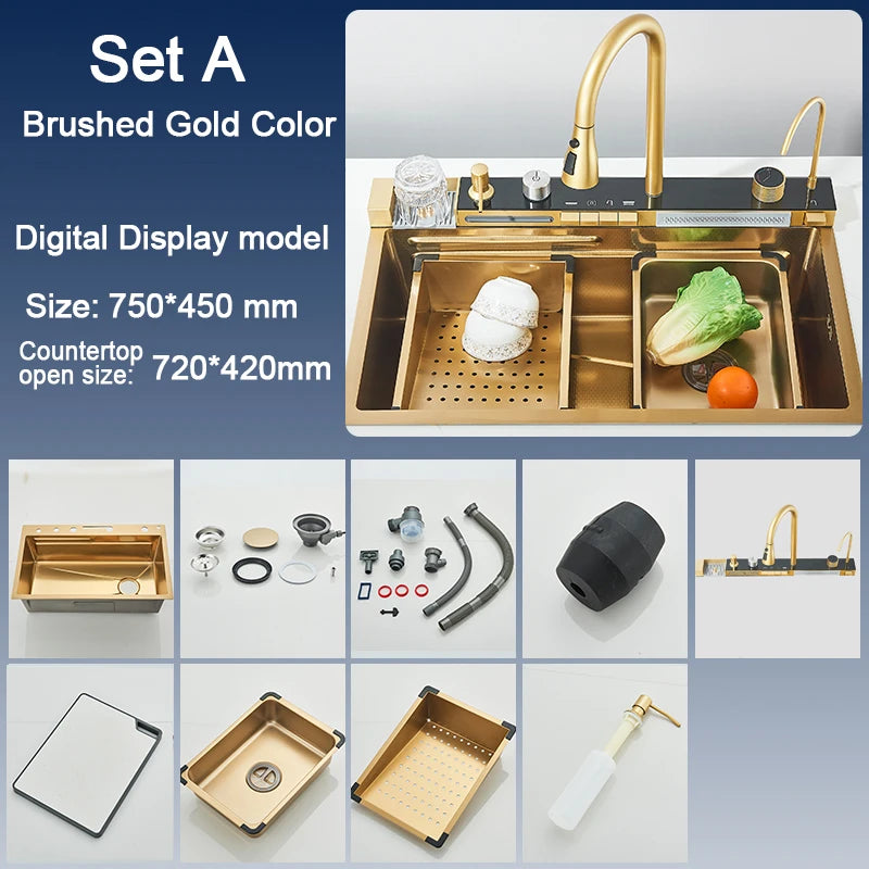 Rozin Stainless Steel Single Bowl Kitchen Sink With Faucet