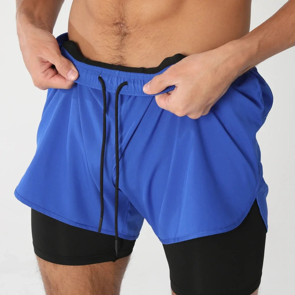 Men Running Shorts Quick Dry Gym Fitness Jogging Pants