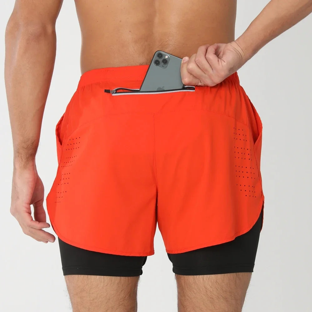 Men Running Shorts Quick Dry Gym Fitness Jogging Pants