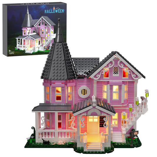 Palace Building Blocks Set With Lights Haunted House 1349pcs
