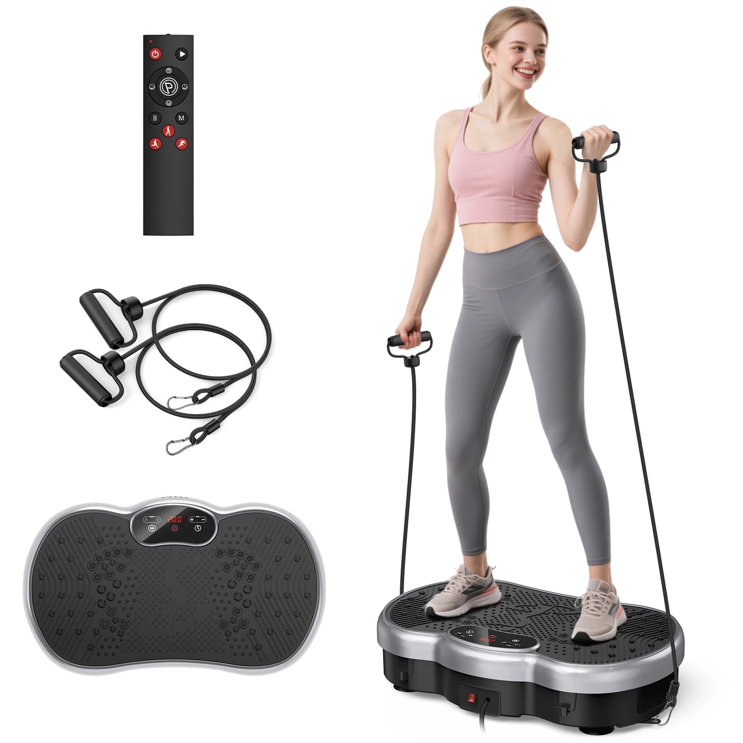 Vibration Plate Exercise Machine Silent 120 Speed Levels Calorie Tracking