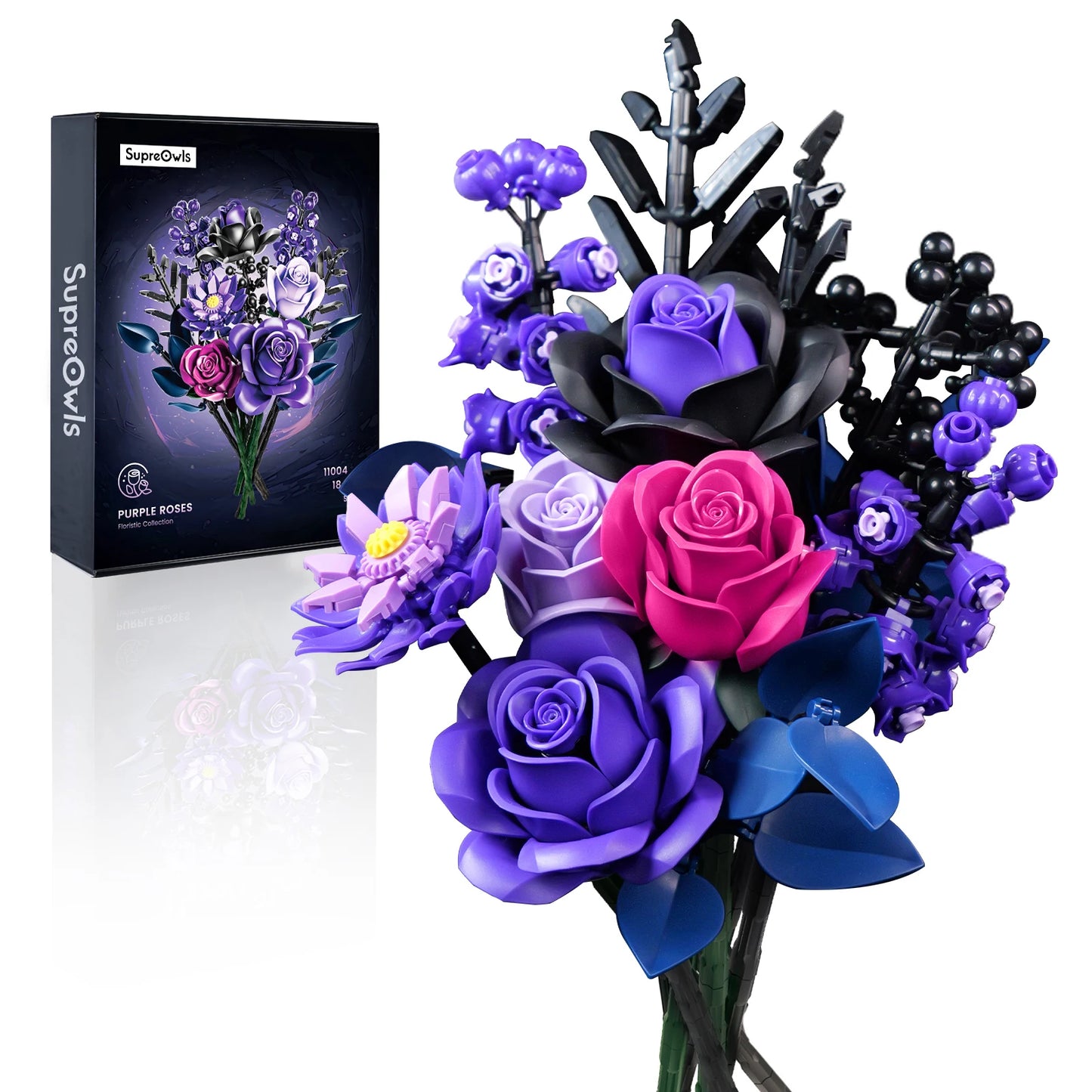 SupreOwls Bouquet Building Set Simulated Roses Flowers