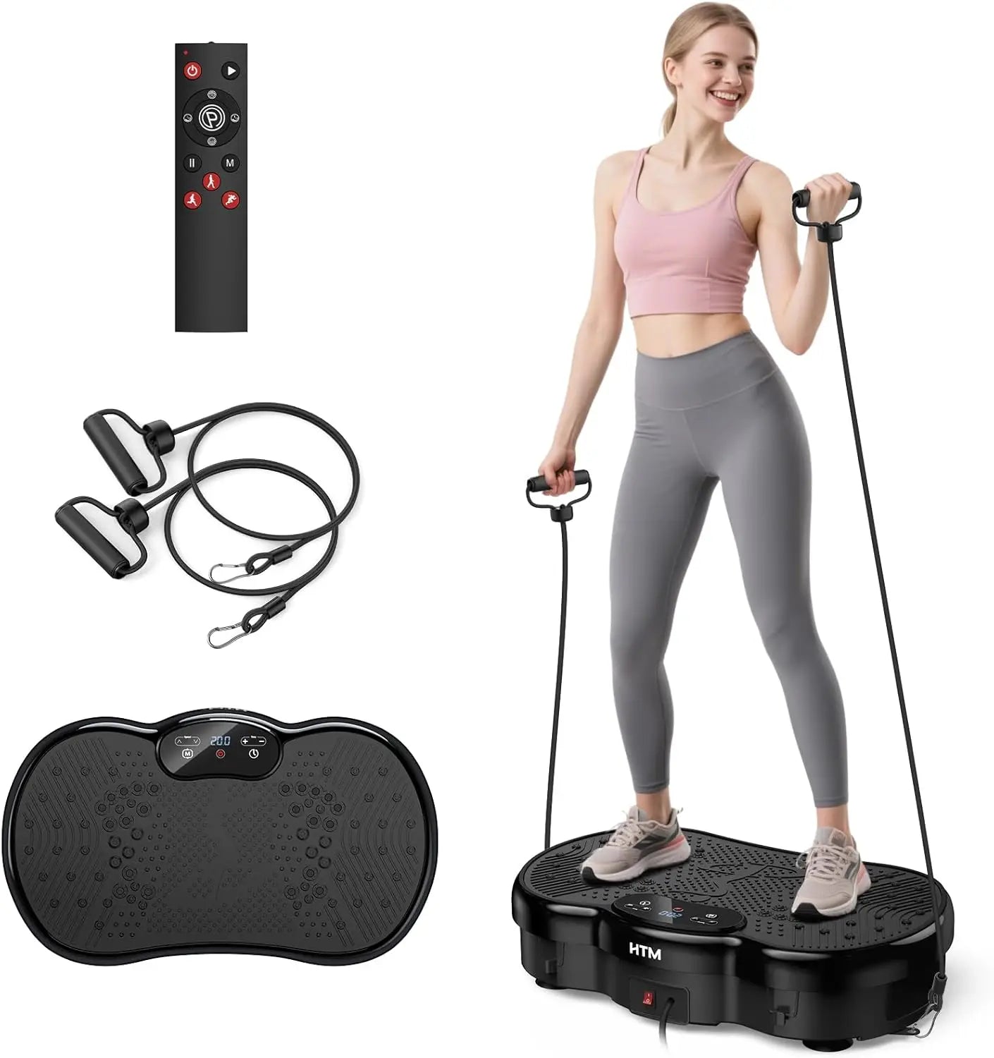 Vibration Plate Exercise Machine Silent 120 Speed Levels Calorie Tracking