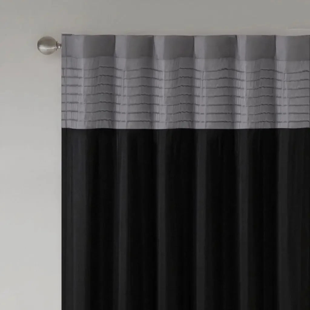 Madison Park Pintuck Linen Window Curtain Panel Set
