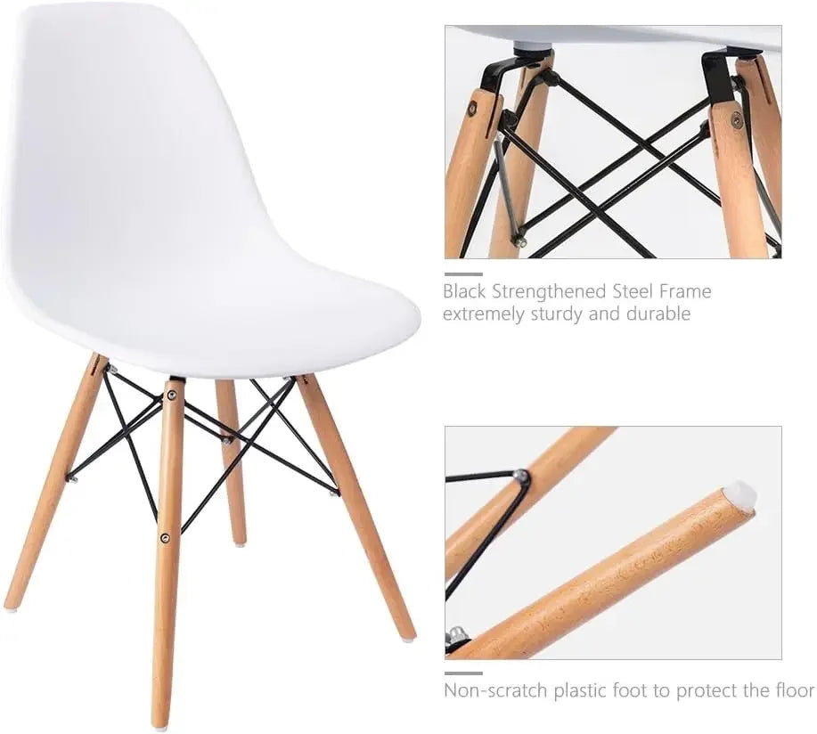 XMSJ Modern Dining Chair DSW Shell Plastic 4 Mid Century