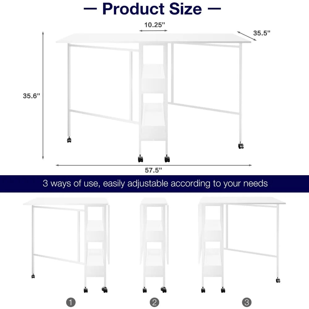 XMSJ Portable Sewing And Craft Table With Cutting Surface