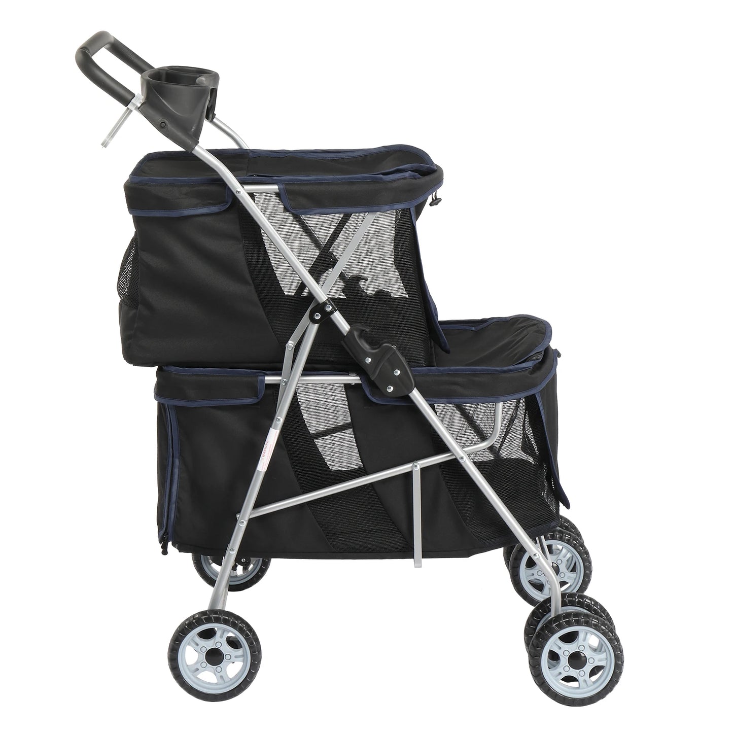 All Breeds Pet Stroller for Two Dogs and Cats Foldable
