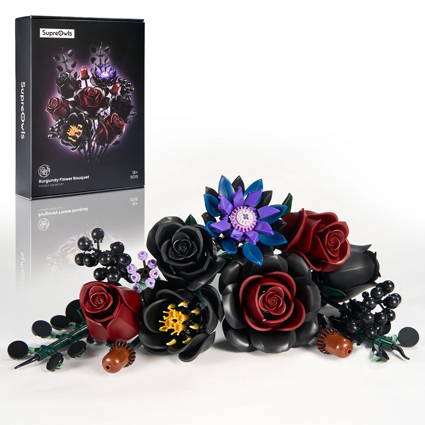 SupreOwls Bouquet Building Set Simulated Roses Flowers