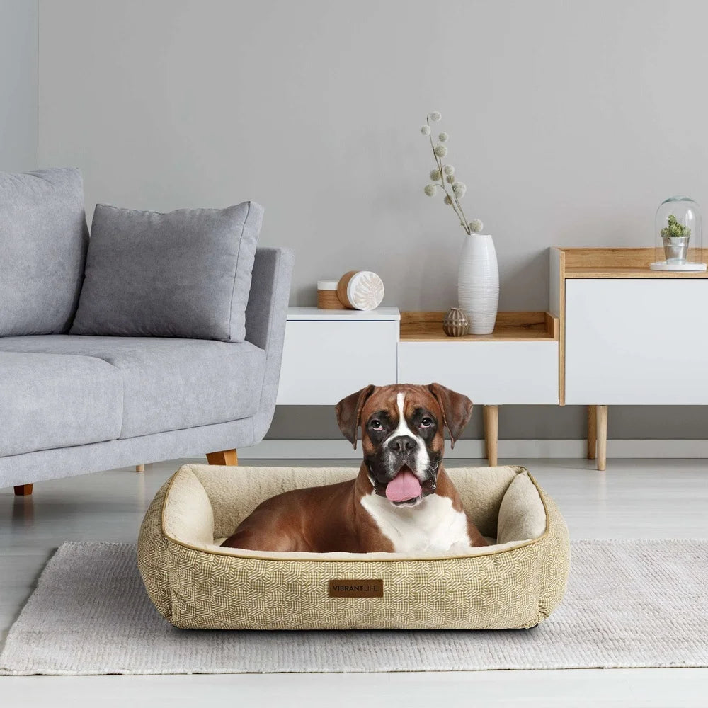 DUTRIEUX Eco Friendly Bolstered Dog Bed for Large Dogs
