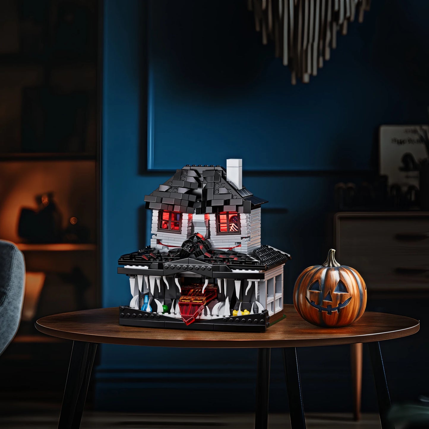 BuildMoc Haunted House LED Brick Model For Halloween Gifts