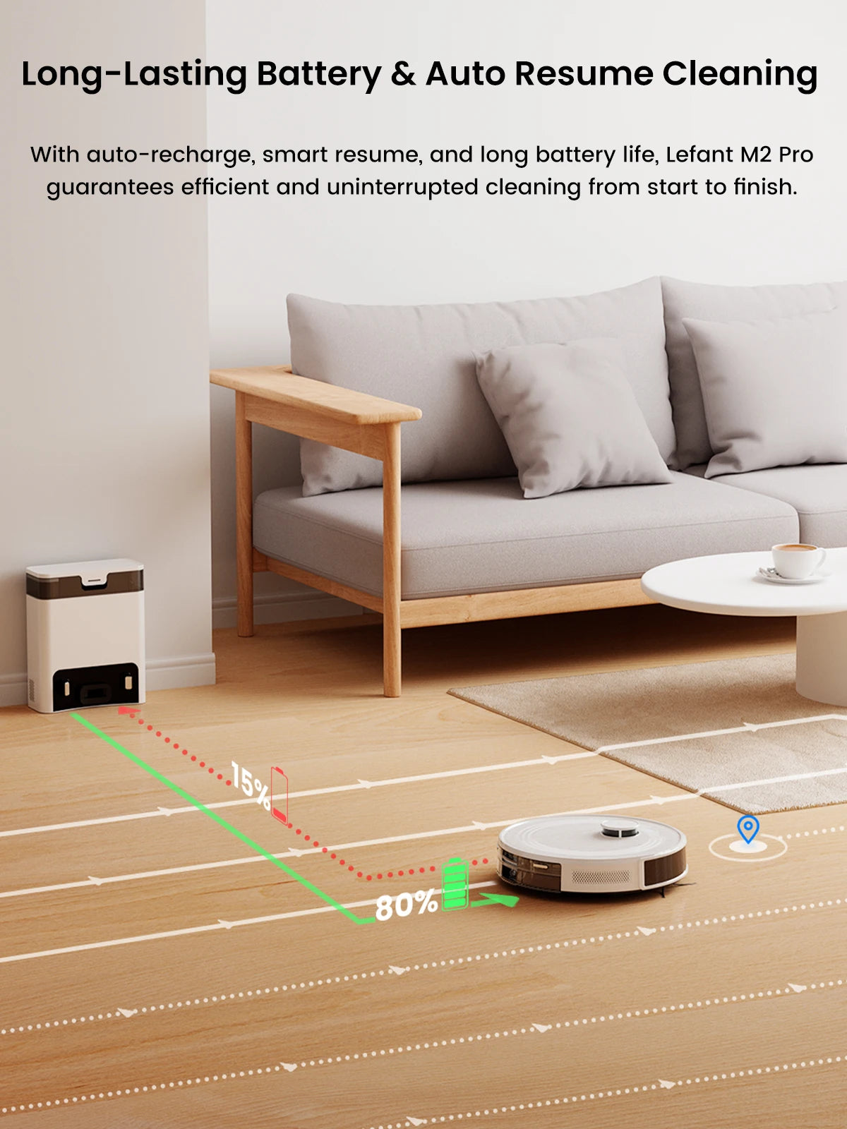 Lefant M2 Pro Robot Vacuum Mop Combo With Self Emptying