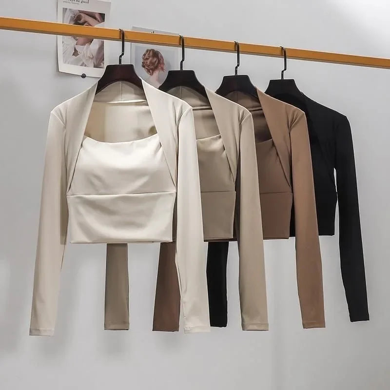 CN Fitness Chest Cushion Long Sleeve Top For Women Yoga