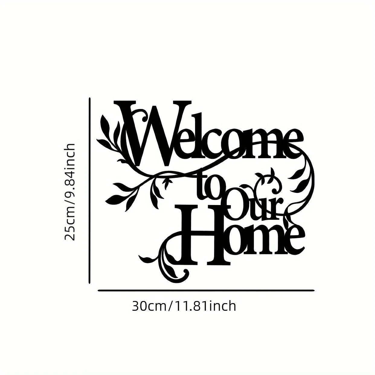 HELLOYOUNG Metal Welcome Home Sign Rustic Scrollwork