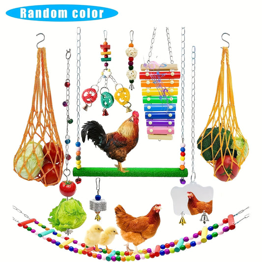 Xiangzi Small Animal Coop Accessory Set Poultry Toys