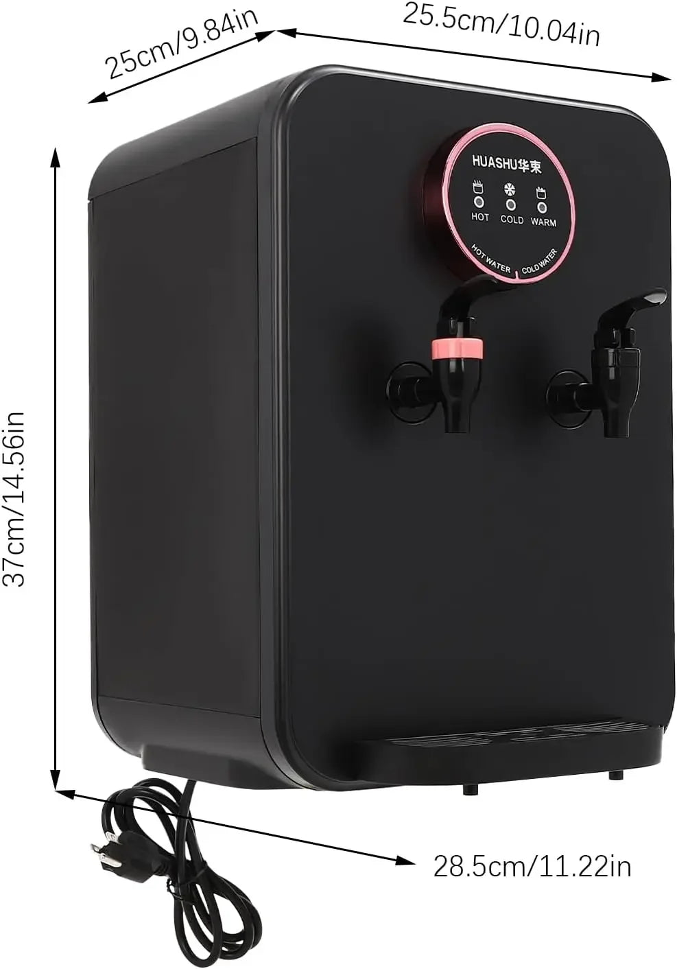 110V Top Loading Countertop Water Dispenser Hot Cold Water