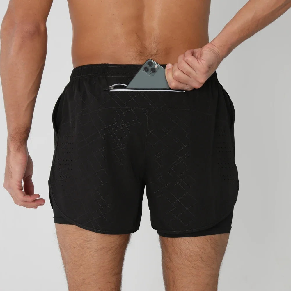 Men Running Shorts Quick Dry Gym Fitness Jogging Pants