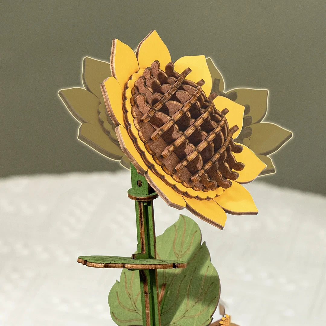 Robotime Wooden Flower Bouquet DIY 3D Puzzle Gift Decor