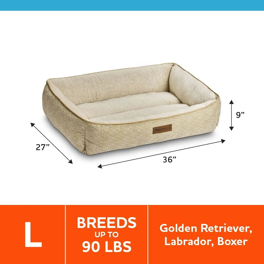 DUTRIEUX Eco Friendly Bolstered Dog Bed for Large Dogs