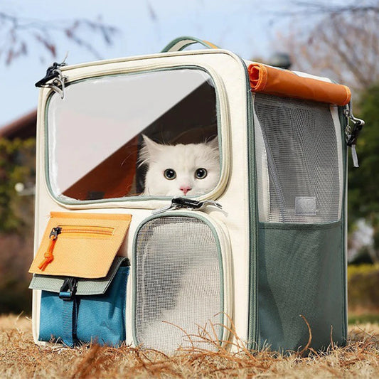 Shunmaii Dog Cat Travel Carrier Backpack Ventilated Mesh