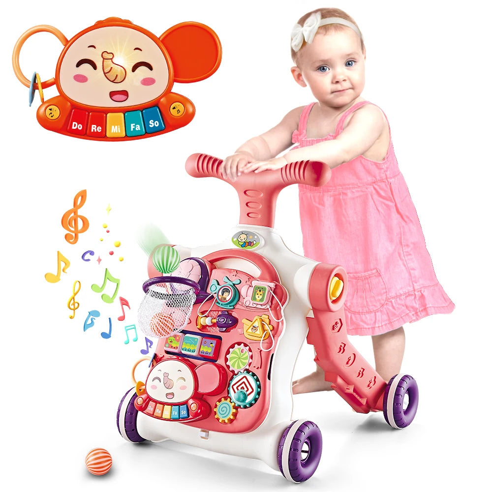 VATOS Baby Walker 5 in 1 Learning Scooter Table Toys