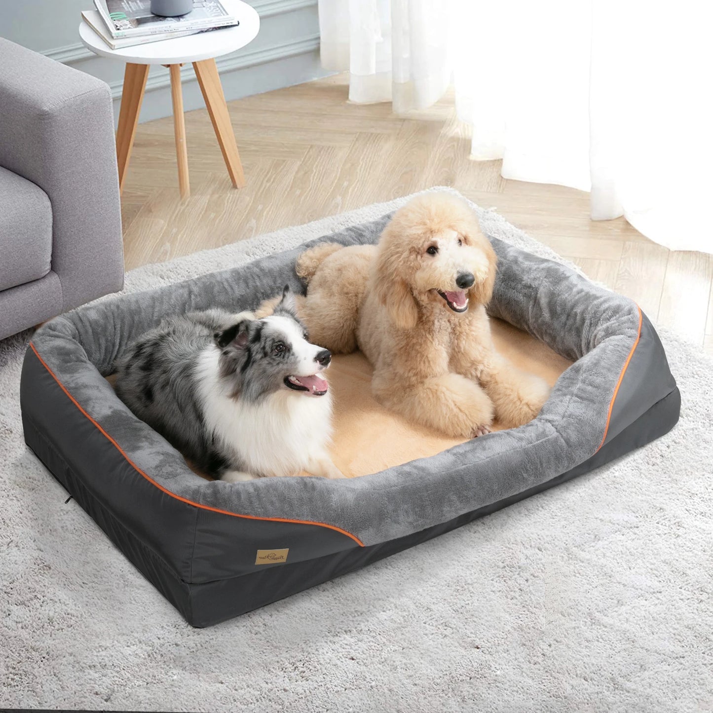 BINGOPAW Large Dog Bed Anti Allergy Warm Fleece Waterproof