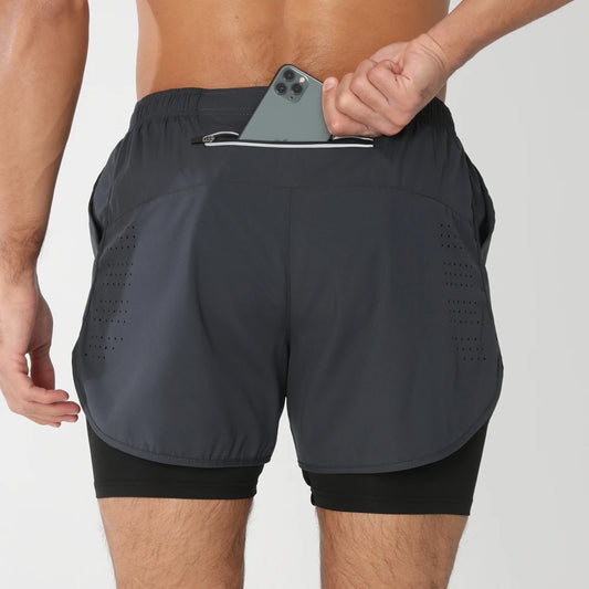 Men Running Shorts Quick Dry Gym Fitness Jogging Pants