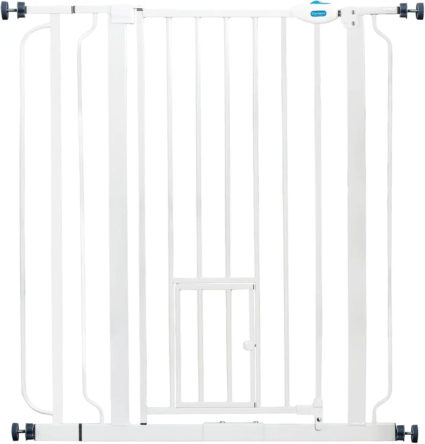 Walk Through Pet Gate With Small Pet Door Mounting Kit