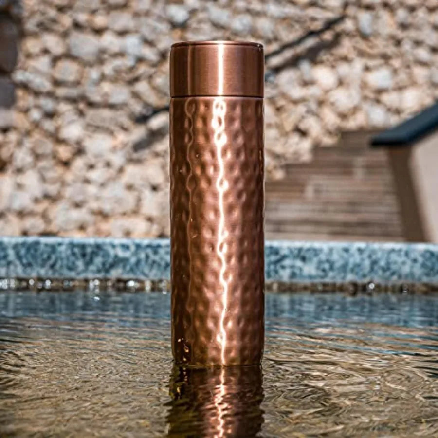 Care Hammered Copper Water Bottle Modern Design For Drinking