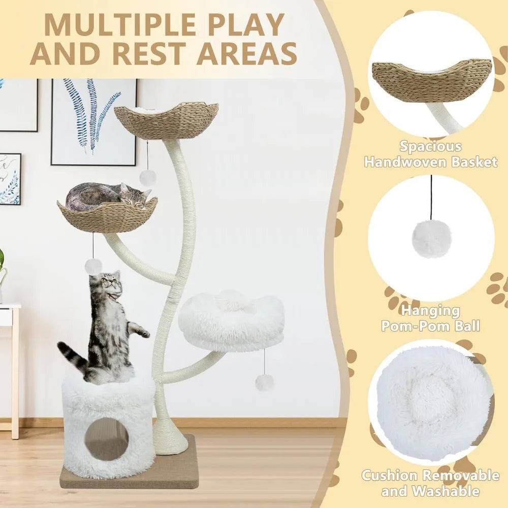 Cat Tree Tower for Indoor Cats by NoEnName